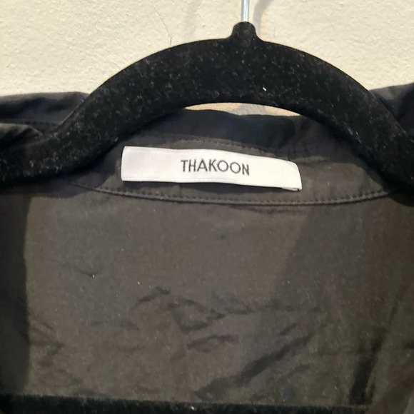 Thakoon Long Sleeve Cotton Eyelet Shirtdress Black Women's sz 8 100%Cotton E0137 - Picture 3 of 10